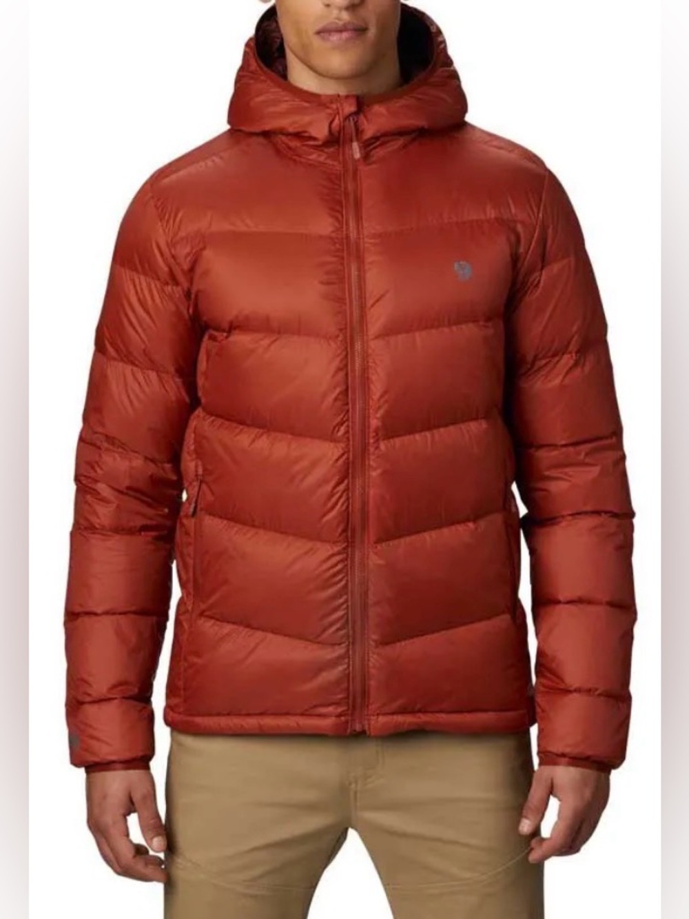 EUC! Mountain Hardwear Mt. Eyak Down Jacket Full Zip Hoodie Puffer Sz Medium